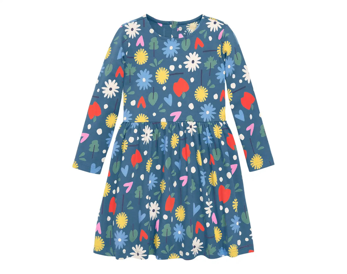 Long Sleeve Pocket Dress - Garden Party