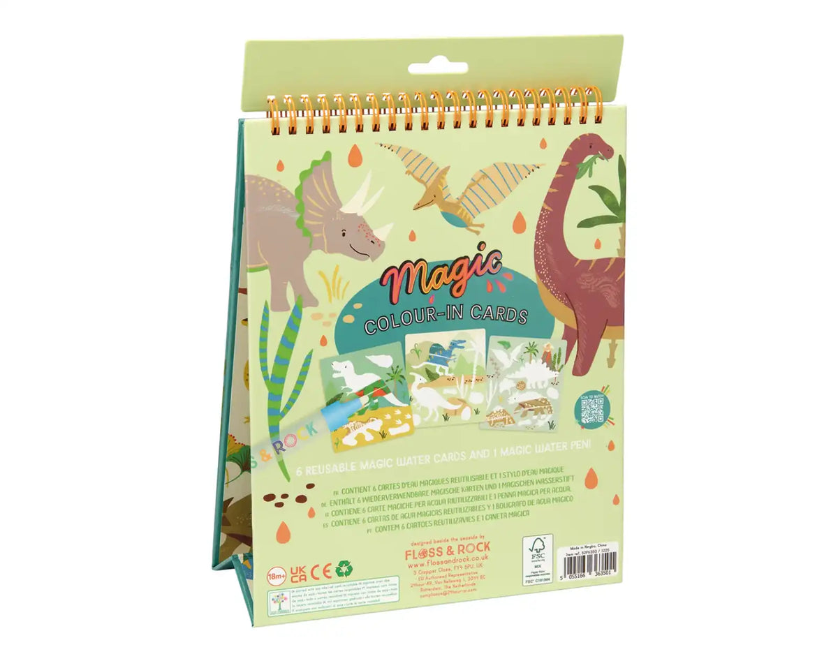 Magic Water Reusable Color-in Pad - Dino