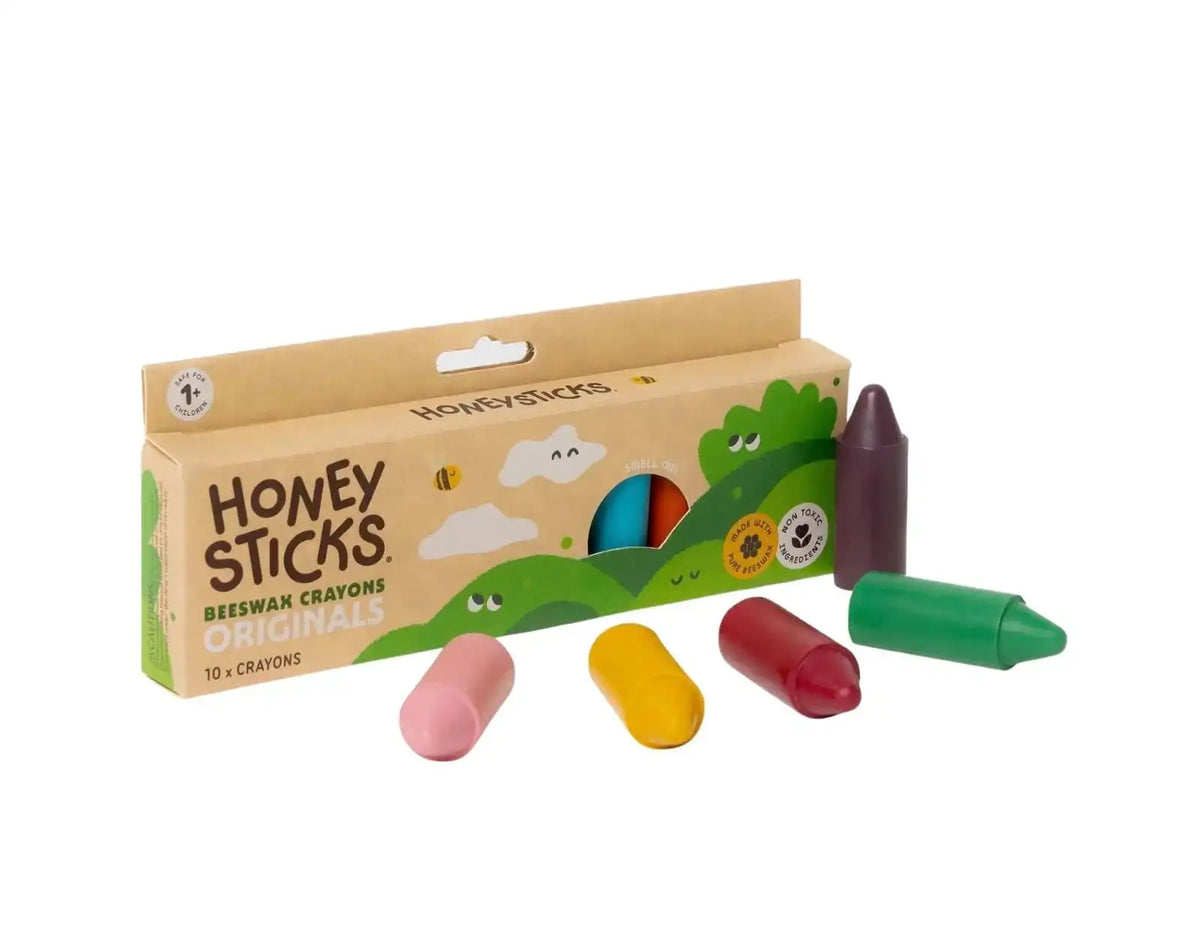 Natural Beeswax Crayons - Set of 10