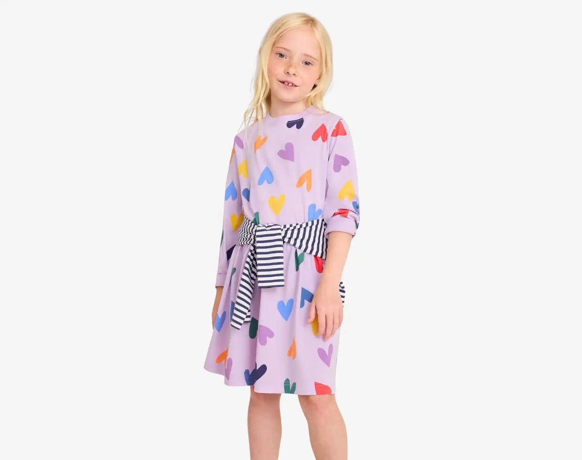 Long Sleeve Cotton Dress - Prints