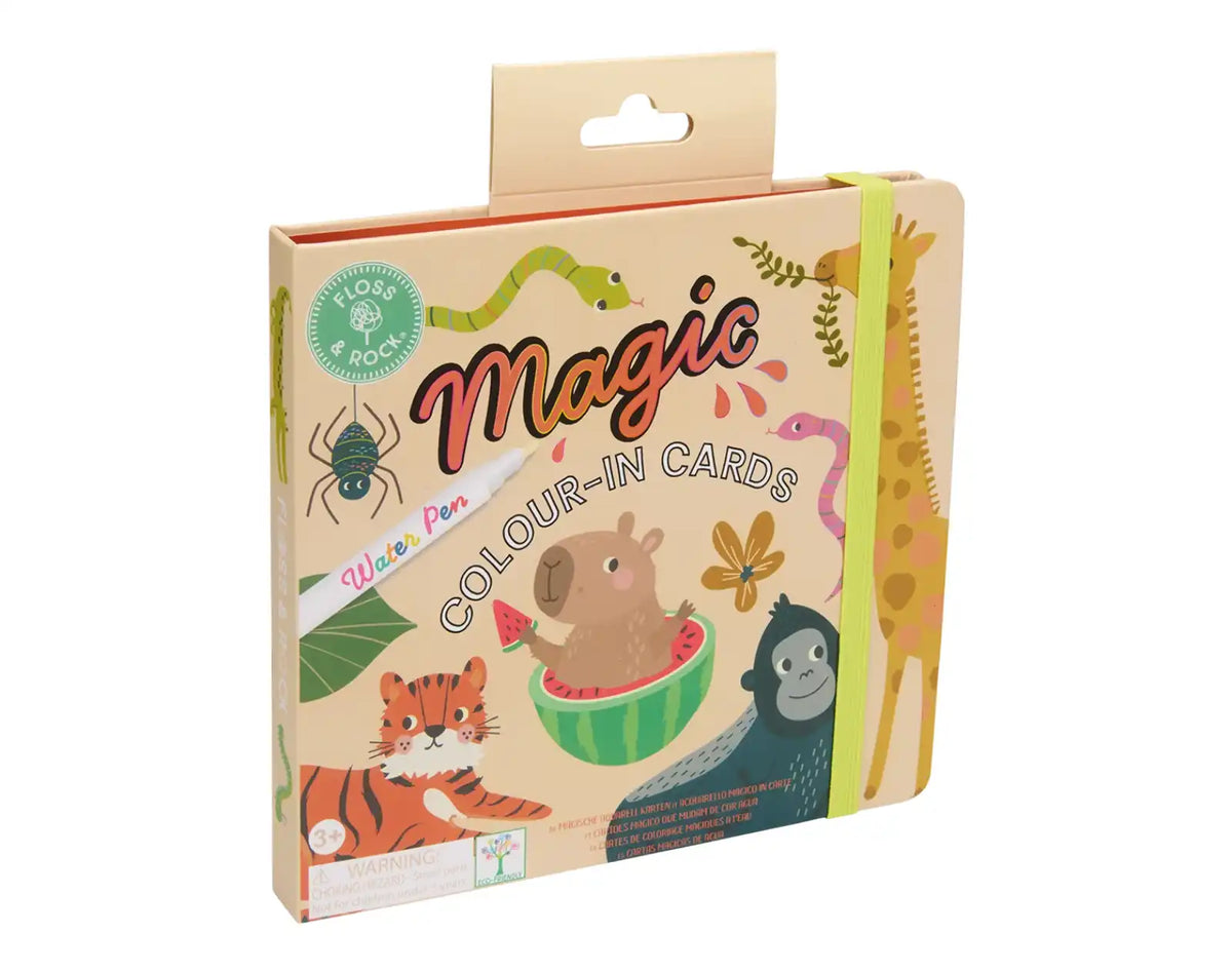 Magic Water Reusable Color-in Cards - Jungle
