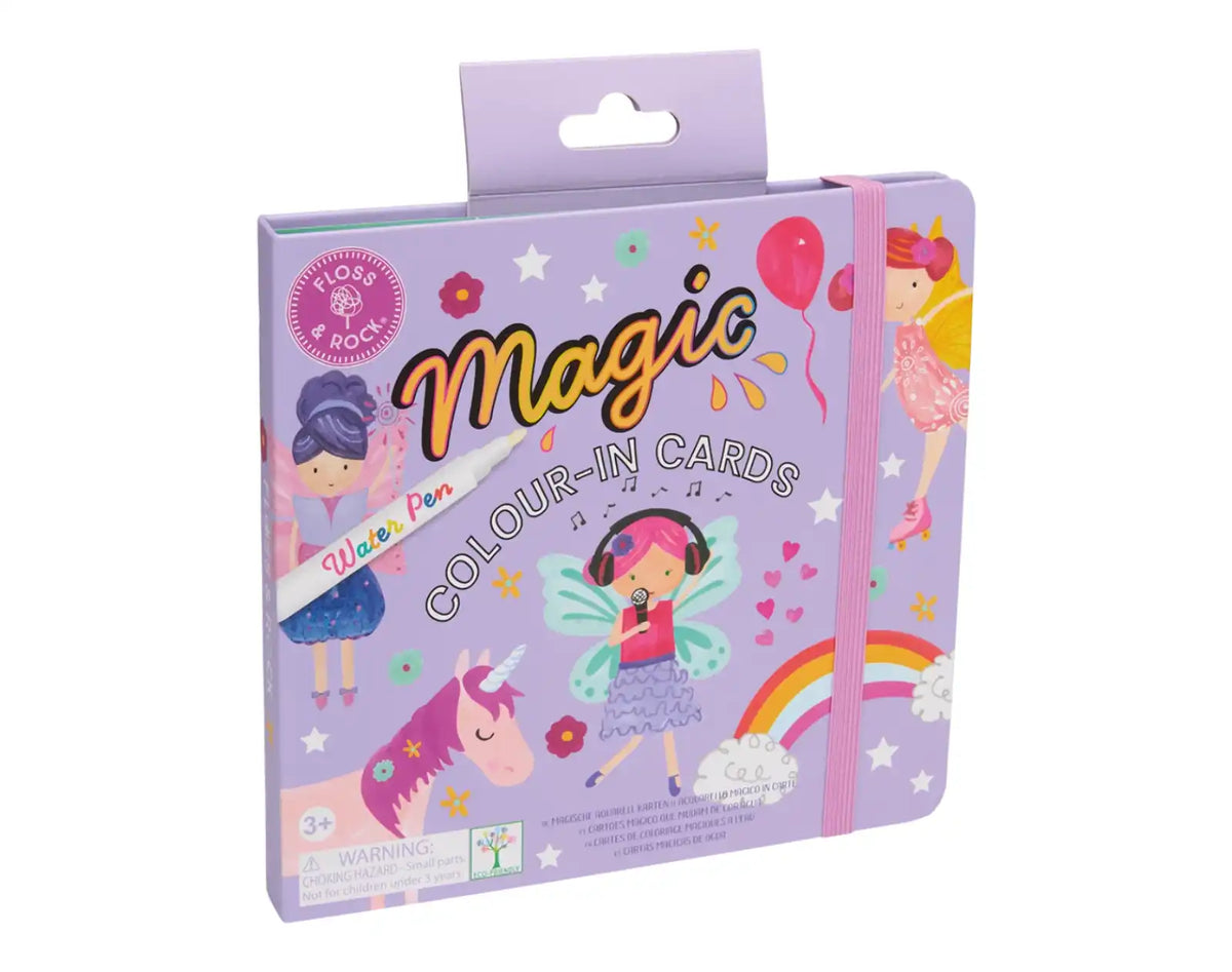 Magic Water Reusable Color-in Cards - Unicorn